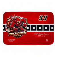Tapis d'entraînement pour patins à glace PUCKPUCK Modèle 001 avec logo personnalisé par sublimation, surface en polyester durable et antidérapante