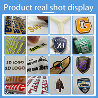 Patch logo en silicone extensible haute élasticité, personnalisé, 3D en relief, thermocollant pour vêtements de sport et d'activités physiques