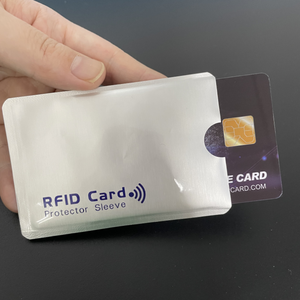 Giao Hàng Nhanh Chóng Tùy Chỉnh In Rfid Chặn Thẻ Bảo Vệ Chủ Chống Thấm Nước Chống-Quét Thẻ Tay Áo Với Tín Hiệu An Ninh Kháng - Product Image 2