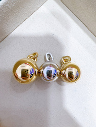 Pendentif boule en or blanc K Taille