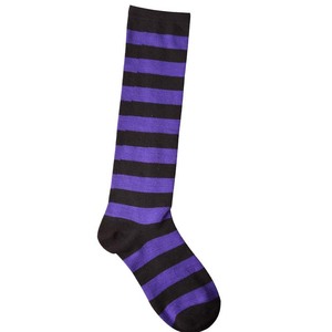 Chaussettes mi-<span class=keywords><strong>mollet</strong></span> en coton <span class=keywords><strong>pour</strong></span> femmes, style cosplay européen américain, sur le genou, grande taille, rayures larges, nœuds d'équipage tricotés <span class=keywords><strong>pour</strong></span> l'automne - Product Image 4