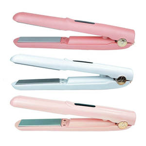 <strong>Recommend</strong> Airflow Wireless <strong>Hair</strong> <strong>Straightener</strong> Curler USB Rechargeable 2 in 1 Mini Cordless Styling Iron for Salon Home Use - Product Image 1