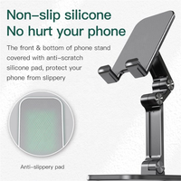 Support de téléphone portable de bureau de qualité supérieure avec hauteur réglable en alliage d'aluminium pour iPhone 12 et tablette iPad