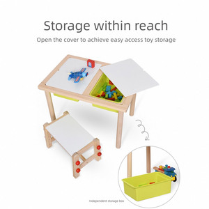 Ensemble de meubles de salle à manger pour enfants, table et chaise en bois pour l'apprentissage en classe, garderie, enfants, <span class=keywords><strong>maternelle</strong></span>, école <span class=keywords><strong>maternelle</strong></span>, école primaire - Product Image 4