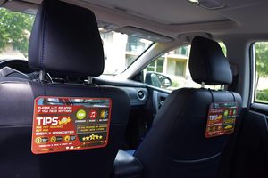 Venta caliente de punta y señal de no fumar para uso de taxis y conductores Calificación <span class=keywords><strong>Taxi</strong></span> Driver Rideshare Tip Sign para apreciado - Product Image 2
