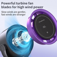 Ventilateur portable rechargeable 2026 avec affichage numérique, turbine haute vitesse, pliable, mural, de bureau, pour voiture et camping-car