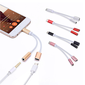 2 dans 1 USB-C À 3.5mm <span class=keywords><strong>Casque</strong></span> Jack Adaptateur Pour <span class=keywords><strong>Samsung</strong></span> S20 Ultra Note 20 10 Plus S21 Ipad Pro Type-C Charge Audio Aux Splitter - Product Image 2
