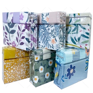Yellow Flowers and Green <strong>Leaves</strong> Floral Garden Pattern Printed on White, Soft Microfiber <strong>Bedding</strong> (6pcs, Queen Size) - Product Image 6