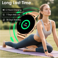 Reloj Inteligente AMOLED de 1.32 Pulgadas Dorado, Superventas, con Seguimiento del Ciclo Menstrual y del Sueño, Salud Femenina, Drenaje, Reloj Inteligente para Mujer