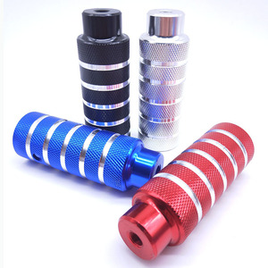 2 paires de repose-pieds de vélo en alliage d'aluminium antidérapants pour BMX, VTT, axe arrière, repose-pieds de stunt compatibles avec les axes de 3/8 pouces - Product Image 1