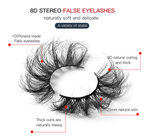 Low MOQ 10 Boxes Natural 8d Fur <b>Lashes</b> Wholesale 15-26mm for Russian Natural Black Super Fine Machine Made 0.07mm Thickness - Product Image 5