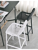 Tabouret de Bar Haut Creux en Plastique PP pour Restaurant, Salle à Manger, Café, Extérieur – Chaise et Table de Bar, Hauteur 76cm