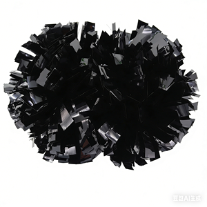 Pon Pon per Cheerleading di Alta Qualità, Personalizzabili, Rosso e Nero, in PET Ecologico e Durevole, Professionali per <span class=keywords><strong>Cheerleader</strong></span> Scolastiche - Product Image 2