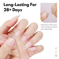 Gel de colle à ongles professionnel haute résistance FZN séchage rapide et double formes longue durée Gel de bricolage professionnel X pointes d'ongles avec Apex