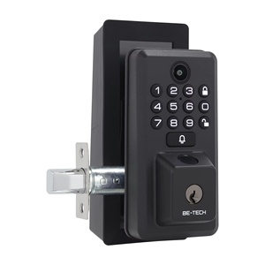 Mattschwarz Tuya App Control <span class=keywords><strong>Smart</strong></span> Finger abdrucks chloss Riegels chloss Cat'S Eye Digitales Türschloss - Product Image 3