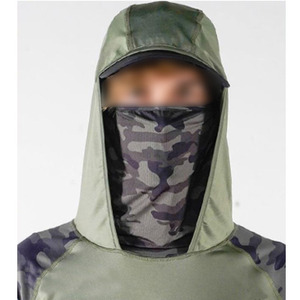 Alta calidad de poliéster de secado rápido Upf 50 Sudadera con capucha de pesca de manga larga camisa de protección UV para hombres transpirable de talla grande sublimación - Product Image 3