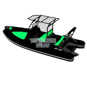 Barco de Aluminio de Lujo con Casco de Aluminio Cromado y Recubierto en Polvo de Alta Resistencia 580, Cubierta Abierta, Precio de Barco Neumático de Aluminio - Product Image 3