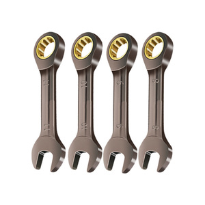 Clé à cliquet à tige courte en nickel noir 21 mm Mini clé à molette Rapide et facile à utiliser 8-19 mm Métrique 72 dents Certifiée GS - Product Image 2