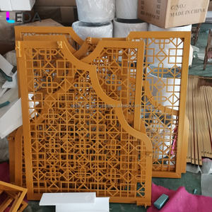 LEDA patrón de lujo Metal boda telón de fondo estilo indio oro Acero inoxidable arco paneles para evento - Product Image 2