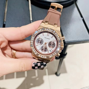 ลูเซียโน่สไตล์ธุรกิจนาฬิกาผู้หญิงมัลติฟังก์ชั่นกันน้ำสายหนังควอตซ์กลไกหน้าปัดกระจกโครโนกราฟ - Product Image 3