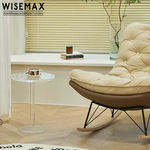 WISEMAX FURNITURE Modern simple cafe decor garden end table living room round acrylic tea coffee table for home hotel room