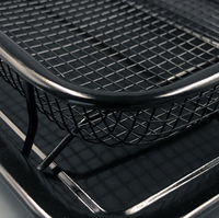 Plateau à légumes en cuivre Plateau de cuisson antiadhésif avec panier à griller à mailles surélevées Ensemble de 2 pièces