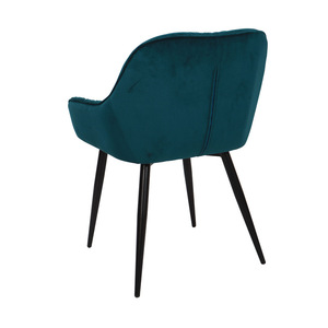 Amostra grátis por atacado cadeira de jantar de veludo colorido para sala de estar nórdica estofada para restaurante - Product Image 4