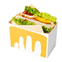 Boîtes en carton personnalisées pas chères pour emballage de pain grillé, de sandwichs et de petits-déjeuners