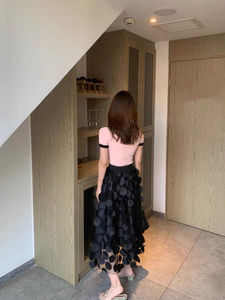 <span class=keywords><strong>Jupe</strong></span> en maille de tulle à pois GX-2025 <span class=keywords><strong>jupe</strong></span> vintage à taille élastique <span class=keywords><strong>longue</strong></span> <span class=keywords><strong>tutu</strong></span> trapèze pour femmes jupes <span class=keywords><strong>mi</strong></span>-longues - Product Image 3