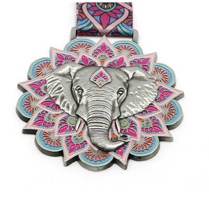 Personalizzato 3D sport animale placcato oro medaglia d'argento virtuale corsa di maratona di carnevale Fiesta sfida Finisher trofei - Product Image 3