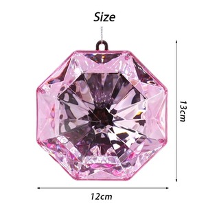 เครื่องประดับตกแต่งต้นคริสต์มาสทรง<span class=keywords><strong>เพชร</strong></span>แปดเหลี่ยมอะคริลิคหลาก<span class=keywords><strong>สี</strong></span>แบบขายส่ง สำหรับตกแต่งบ้าน - Product Image 3