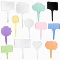Piquet d'étiquetage personnalisé en acrylique transparent pour plantes, marqueur de jardin, étiquette de pépinière, panneau pour pot d'herbes, imprimé UV, forme avec extrémité pointue pour pots