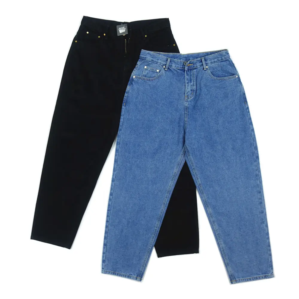 Custom logo men jeans pants men's jean plain black jeans men regular fit