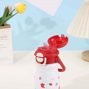 316 Stainless Steel Insulated Water Bottle Pop-Up Lid Portable Thermal Bottle <b>Large</b> Capacity Food Grade Travel Mug - Product Image 5