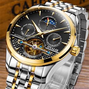 Reloj Mecánico Automático de Lujo para Hombre, Esqueleto, Luminoso, Fase Lunar, Tourbillon Multirrotatorio, Puntero, 20mm, Carnival Relojes - Product Image 4