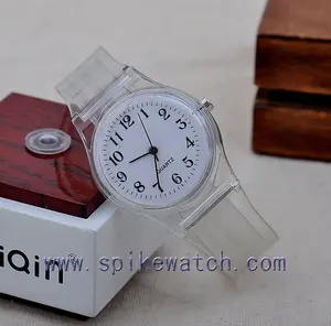 Kinetic mens and ladies transparent watch OEM logo