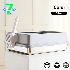 Caja de Arena para Gatos DSDT, Profesional, Personalizable, de Acero Inoxidable, Rectangular, de 30L, Amplio Espacio, Fácil de Limpiar, con Control de Olores - Product Image 4