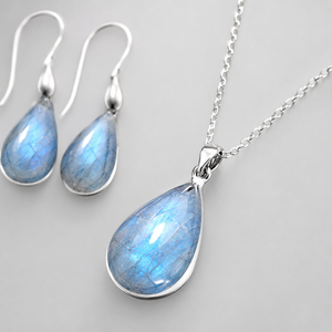 Fashion Handmade Rutayl Gem Silver <b>Jewellery</b> <b>Set</b> Natural Gemstone <b>Ladies</b> Necklace Earring For Reseller - Product Image 3