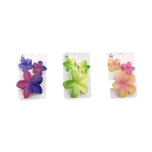 Pinces à cheveux Angelina Frosted Gradient Frangipani 10 cm, lot de trois, pour femmes, usage quotidien - Product Image 1