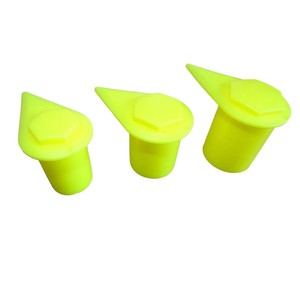 Capuchon anti-poussière indicateur de taille de roue 22 mm en plastique technique jaune fluorescent pour marquage de fixation de pneus de voiture - Product Image 5