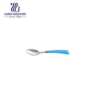 Cucchiaio commestibile dell'acciaio inossidabile di alta qualità con lo smalto di plastica dello specchio 430ss cucchiai di tè dell'oro del caffè