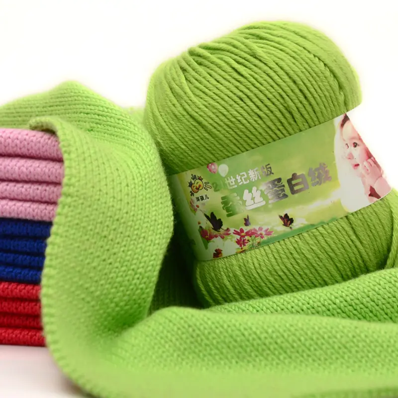Dimuni wholesale Soft Worsted hand knitting Baby Yarn 3ply 4ply 5ply 50g 100g crochet milk cotton yarn