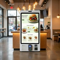 Kiosco Digital con Pantalla Táctil Full HD, Kiosco de Autopago con Impresora