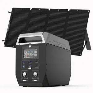 Générateur solaire 110V 220V 230V AC 500w 1000w 2000w Lithium lifepo4 batterie centrale solaire portable
