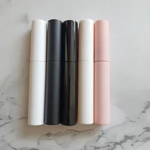 Wand Tubes Best Selling 10ml Matte Pink Empty Eye Serum Tube Eyebrow White Mascara Tube Black Lip Gloss Squeeze Tube With Wand