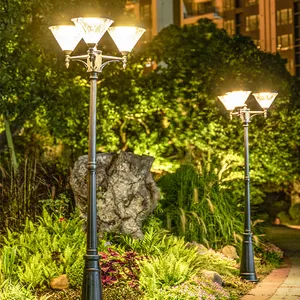 3m Garten Laternen pfahl Licht Solar Garten Mast Beleuchtung mit Mast im Freien