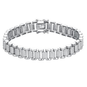 Bracelet de luxe en argent sterling 925 avec moissanite VVS D Dolor, sans ternissement, style Europe Dubaï, pour hommes et femmes, vente en gros - Product Image 1
