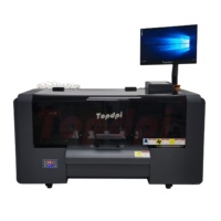 Máquina de impresión de película de mascotas tamaño A3, máquina de vibración de polvo de 30cm, impresora digital pequeña con cabezales xp600