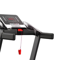 Tapis roulant électrique pliable professionnel FUTAI F380 en acier pour intérieur, écran LED, inclinaison manuelle, multifonction, 10-15 km/h