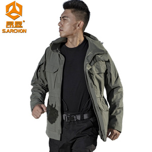 Chaqueta táctica espía para hombre M65 cortavientos medio largo impermeable al aire libre <span class=keywords><strong>ropa</strong></span> de carga funcional - Product Image 1